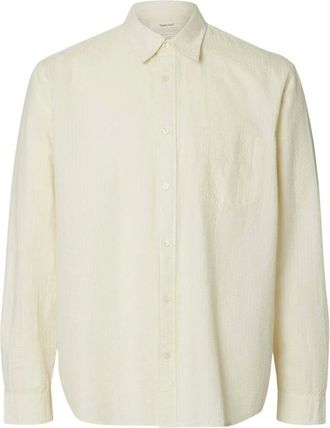 Selected Heren, Overhemden, Beige, Maat: XL Katoen