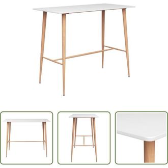 vidaXL Tavolo da bar bianco - Tavolo da Bar Bianco 120x60x105 cm
