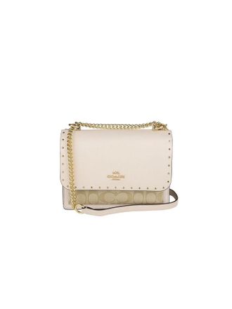 Coach Womens Shoulder Bag Gold-Light Khaki Multi Calf Leather Crossbody-bags