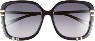 Chlo&eacute; Oversize Sunglasses in Black Black Grey at Nordstrom Rack