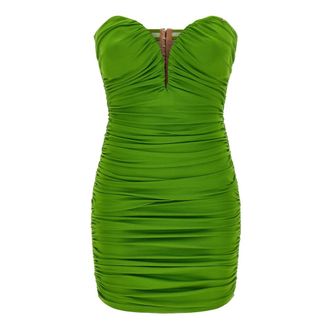 Elisabetta Franchi Dames, Jurken, Groen, Maat: XS Jersey