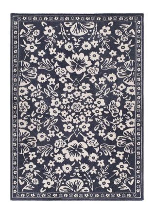 Atticgo Alfombra con relieve vintage azul 80x150 cm