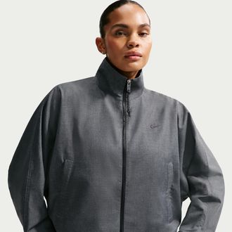 Nike Womens Nike Sportswear Oversized Woven Jacket in Black | IF5451-010