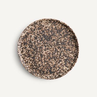 AM.PM Set van 4 dessert borden in aardewerk, Rusty