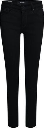 Replay Womens New Luz Skinny-Fit Jeans in Black Cotton - Size 25W/28L