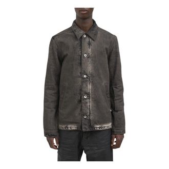 Rick Owens Heren, Jassen, Grijs, Maat: XL Katoen