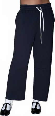 perfectwhitetee Fallon Fleece Barrel Sweatpant In True Black