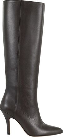 Maison Margiela Pointed Toe Knee-High Boot With White Stitch Detail
