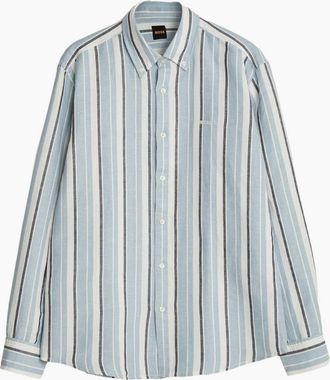 HUGO BOSS Mens BOSS Orange Ricoplus M Shirt 458 Light/Pastel Blue - Size: 40/Regular