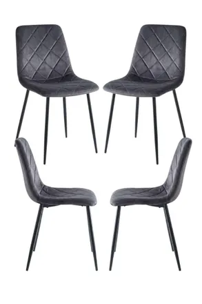 Regalos Miguel Packs Sillas Comedor - Pack 4 Sillas Drat - Gris Oscuro