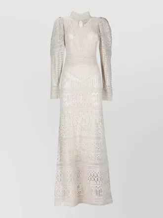 Isabel Marant dione crochet dress fitted waist maxi