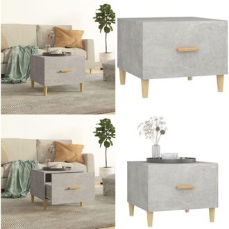 vidaXL Tavolino Salotto Grigio Cemento 50x50x40 cm Legno Multistrato - Tavolino in legno - Tavolino in legno multistrato