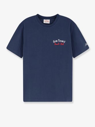 MC2 Saint Barth Embroidered Logo T-Shirt - Navy