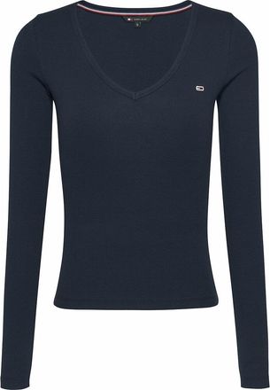 Tommy Jeans T-shirt met V-hals, lange mouwen