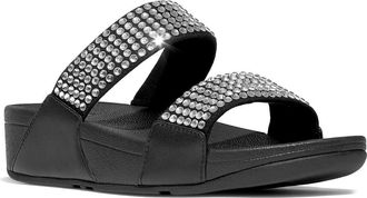 FitFlop Lulu Maxi Crystal Covered Slide Sandal in Black at Nordstrom Rack, Size 6