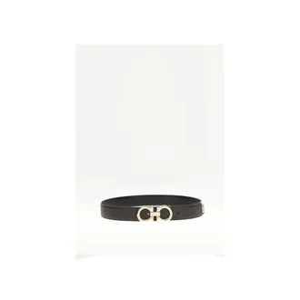 Ferragamo Gancini Leather Belt - Brown