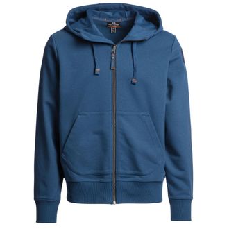 Parajumpers Mens Charlie Easy True Blue Zip Up Hoodie Cotton - Size Large