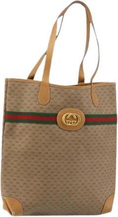 Gucci Pre-owned Plastic Tote Bag - Dames - Vintage Shopper - Beige - ONE Size - Vintage