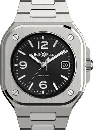 Bell & Ross Uomo - Br 05A-Bl-St/Sst - Br 05 Black Steel 40mm - Heren - Horloges - Zwart - ONE Size - Accessoires