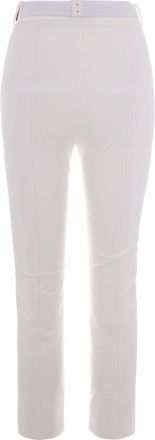 Elisabetta Franchi Ivory Technical Stretch Fabric Pants