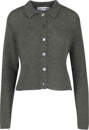 Our Legacy Mazzy Crop Knit Cardigan Green