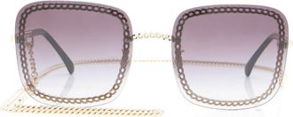 Chanel Square Removable Chain Around Sunglasses