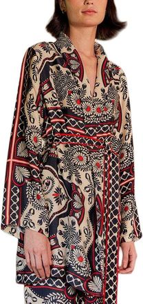 Farm Rio Passion Scarf Black Kimono