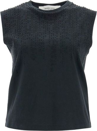 Golden Goose Cotton Vest With Applied Beads