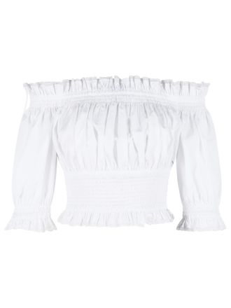 Dolce & Gabbana Wei&szlig;es Oberteil aus Baumwollmischung von Dolce & Gabbana