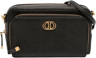 Dior Pre-owned Caro Double Pouch - Dames - Vintage Schoudertas - Zwart - ONE Size - Leer - Vintage