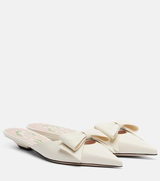Valentino Garavani Bow-detail leather mules