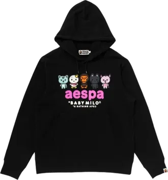 A Bathing Ape x Aespa Baby Milo Hoodie Black 2M73-114-901