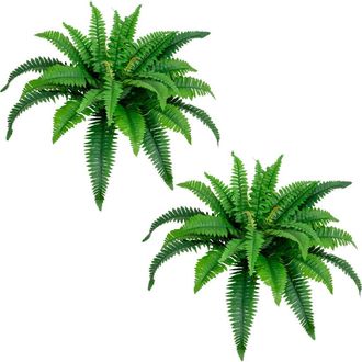 Nearly Natural 32-in Artificial Boston Fern Set of 2 in Green at Nordstrom