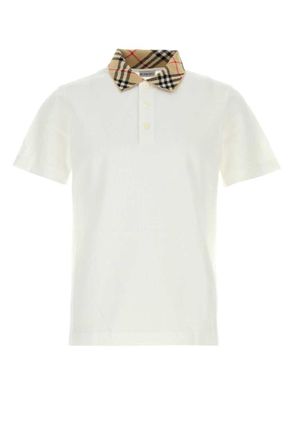 Burberry White Shirt Collar Polo