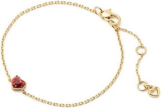Kate Spade New York My Love Line Womens Bracelet Womens Bracelet Red, Brass/Cubic Zirconia