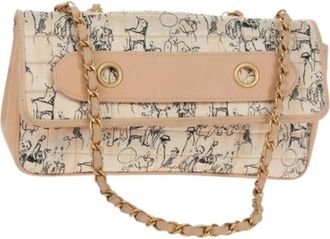 Chanel Pre-owned Shoulder Bags, female, Beige, Size: ONE SIZE Pre-owned Vintage Shoulder Bag