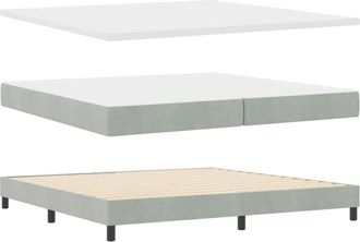 vidaXL Vidaxl - Cama Con Somier Y Colch&oacute;n Gris Oscuro 80x200 Cm Terciopelo