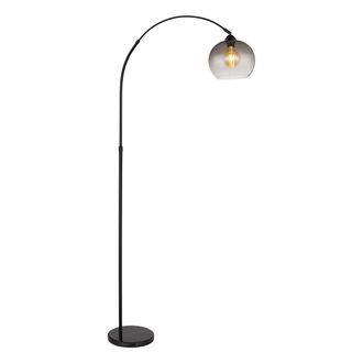Globo Lighting L&aacute;mpara De Pie - Newcastle - Negro - Metal Vidrio Ahumado - Globo
