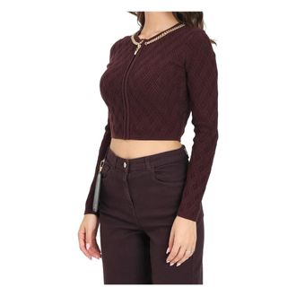 Elisabetta Franchi Dames, Truien, Bruin, Maat: XL Viscose