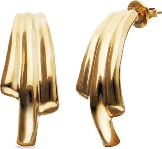 UNOde50 Three-Tube 18K Gold-Plated Earrings at Nordstrom