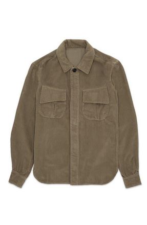 Fortela Short Corduroy Overshirt in Taupe at Nordstrom, Size 46 Eu