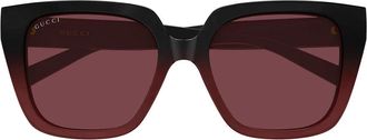 Gucci Sunglasses Gg2102 S 004 Black/Red Woman