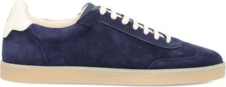 Brunello Cucinelli Su&egrave;de low-top sneakers - Blauw
