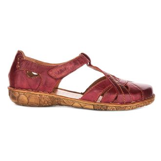 Josef Seibel Burgundy Leather Sandals for Women