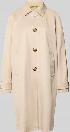 Fuchs Schmitt Mantel mit &Auml;rmelriegeln in Kitt, Gr&ouml;&szlig;e 36