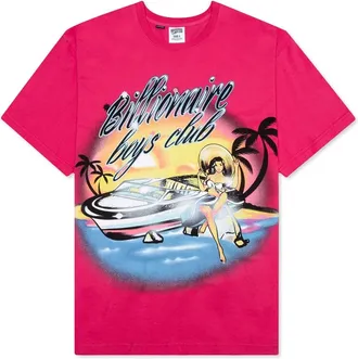 Billionaire Boys Club Memories Tee Mens Raspberry Graphic Print FROG 5