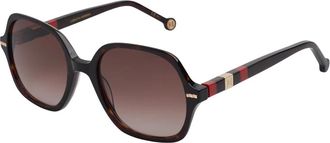 Carolina Herrera Accessoires, Dames, Bruin, ONE Size, Tijdloze Butterfly Zonnebril met UV-bescherming