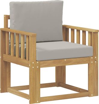 vidaXL Sof&aacute; De Exterior Poli&eacute;ster Blanco Y Gris Claro Vidaxl
