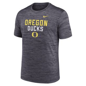 Nike Oregon Campus Center Stack Velocity Nike Mens Dri-FIT College T-Shirt in Black | NKPQ00AUON-907