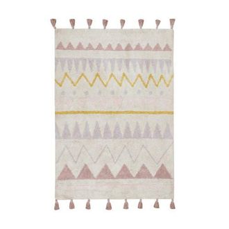 Lorena Canals Washable Rug Azteca in Natural, Pink, Grey,yellow at Nordstrom, Size Large